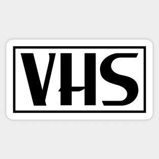 VHS Logo in Black Sticker